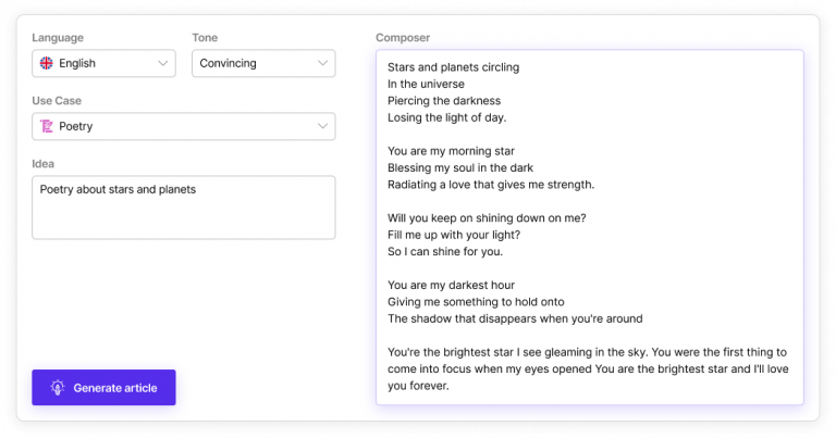 AI Poem Generator, Writer, and Creator - Create Poems with AI